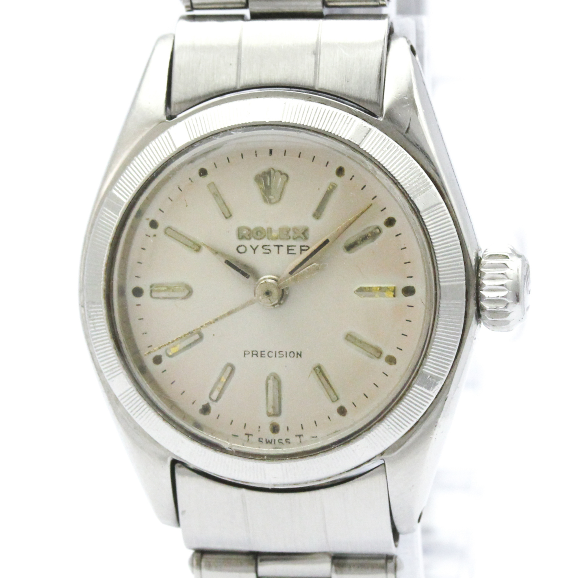 Rolex Oyster Precision 6411 Steel HandWinding Ladies Watch Vintage